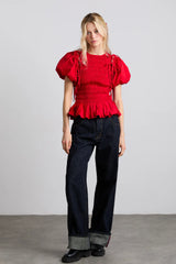 becca multi-way blouse - cherry