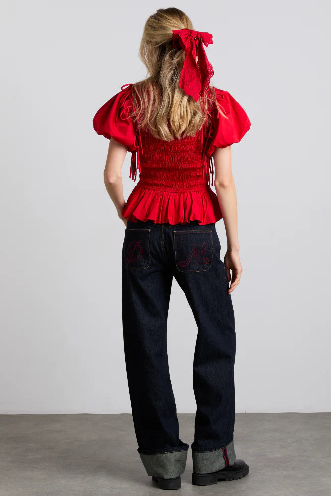becca multi-way blouse - cherry