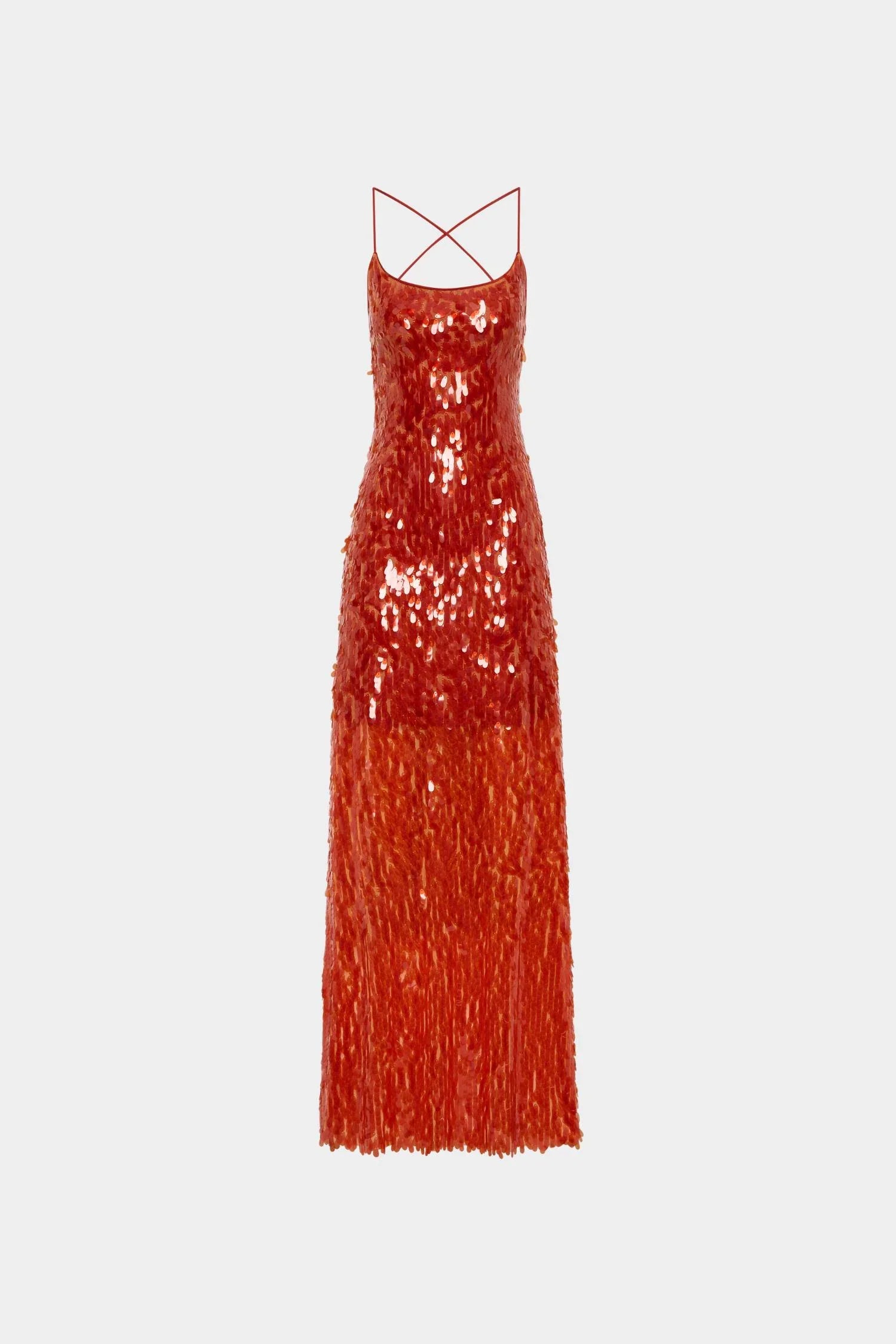 Backless Gown | Burnt Orange Sequin