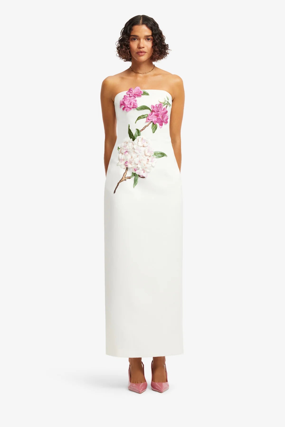 Rayna Appliqué Floral Maxi Dress - Floral Pear Print